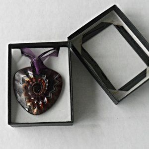 NEW - Purple Dichroic Glass Choker Necklace